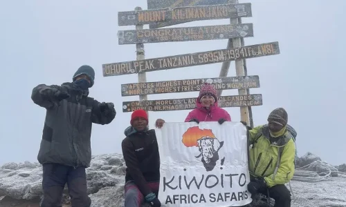 safari Kiwoito avec des grimpeurs au sommet Uhuru